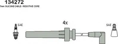 Produktbild von HITACHI 134272 Zündkabelsatz Zündleitungssatz