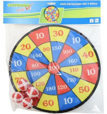 Image de Cible de fléchettes OA Velcro avec 4 boules, #35cm