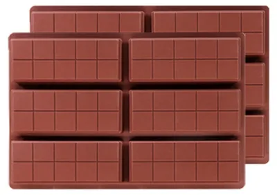 Produktbild von 2 Stück,Schokoladenform Silikon Schokoladentafel Form Pralinenförmchen Schokolade Form für Schokolade Praline Süßigkeiten