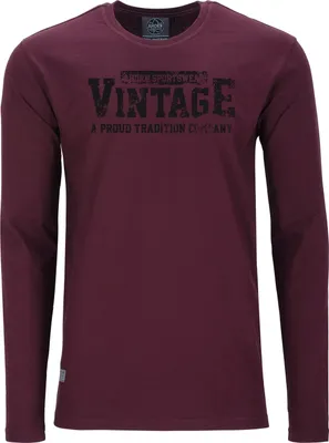Produktbild von Übergrößen Longshirt Vintage schwarz AHORN SPORTSWEAR Maroon Red 3XL