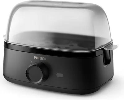 Produktbild von Philips Eierkocher, Perfekt gekochte Eier jeden Tag, 400 W, Schwarz (HD9137/90)