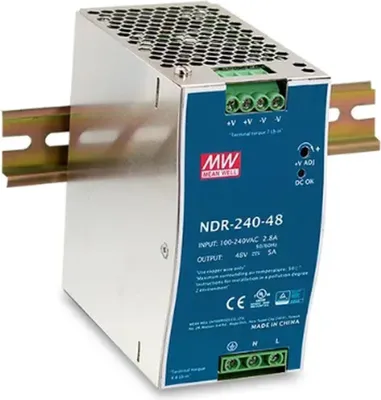 Obrázok produktu pre MEAN WELL Spínaný napájací zdroj na lištu 240 W 24 V/10 A, 1 ks.