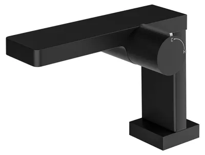 Produktbild von Waschtischarmatur Badarmatur NT3110B - Messing - Flacher Auslauf - Schwarz
