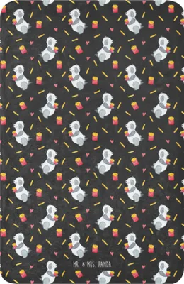 Produktbild von Mr. & Mrs. Panda Decke Panda Pommes 100 x 150 cm - Grau - Geschenk, Winterdecke, Tagesdecke, Kuscheldecke, Plaid, Muster, Wohndecke, Plüschdecke