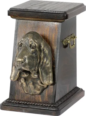 Obrázek produktu pro Basetský honič - Urna na popel psa, elegantní urna s soškou, památná urna s busty psa značky Art-Dog.