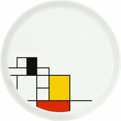 Image de Könitz Teller Coup Hommage to Mondrian, Assiette plate, Assiette creuse, Porcelaine, Coloré, 20 cm, 11 4 20A 2711