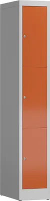 Produktbild von ClassiX Schließfachschrank feuerrot, lichtgrau X-520314, 3 Schließfächer 31,0 x 50,0 x 180,0 cm