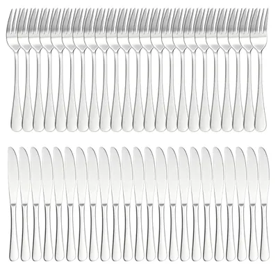 Produktbild von 48-teiliges Besteck-Set aus Edelstahl für 24 Personen