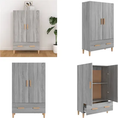 Produktbild von vidaXL Highboard Grau Sonoma 70x31x115 cm Holzwerkstoff - Highboard - Highboards - Sideboard - Schrank