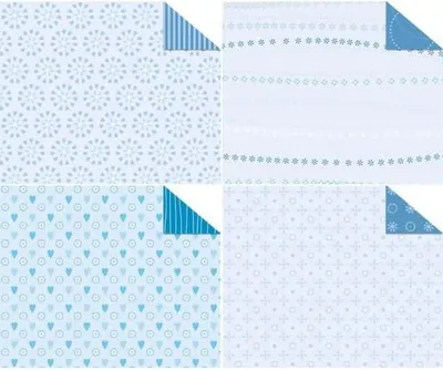 Produktbild von Fotokarton Joline blau 300g/qm 49,5x68cm VE=10 Bogen 4 Motive sortiert