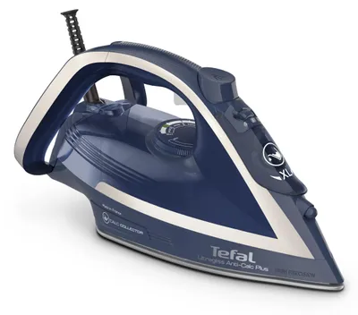 Immagine prodotto di Tefal FV6830 - Ferro da stiro a vapore Ultragliss Anti-Calc Plus Base: Durilium Airglide - 2800 W - Blu scuro/Argento