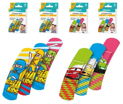 Obrázek produktu pro 40 dětských náplastí s různými motivy, 4 balení