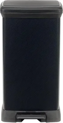 Zdjęcie produktu dla CURVER Decobin Prostokątny kosz na śmieci - 50 L - Carbon Black