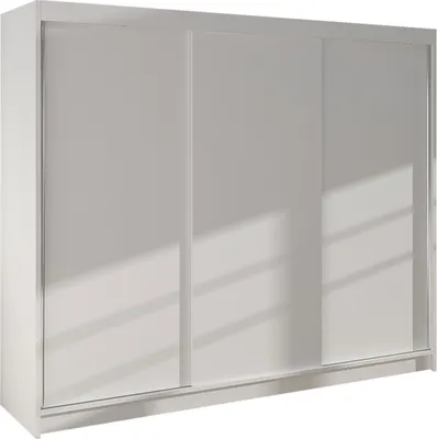 Produktbild von MIRJAN24 Schiebetürenschrank  Derby II, Kleiderschrank, Stilvoll Schlafzimmer Garderobenschrank (Farbe: Weiß)