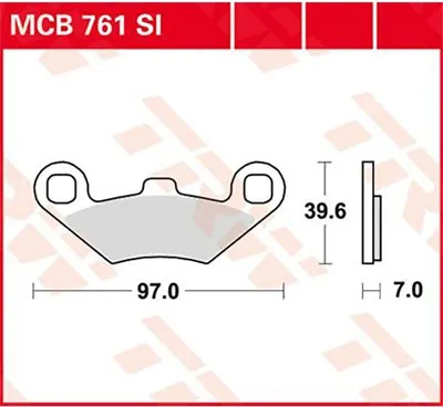 Produktbild von TRW Bremsbeläge MCB 761 Bremsbelag MCB 761 SI aus Sintermetall
