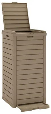 Produktbild von vidaXL Outdoor-Mülltonne Hellbraun 41x41x86 cm Polypropylen