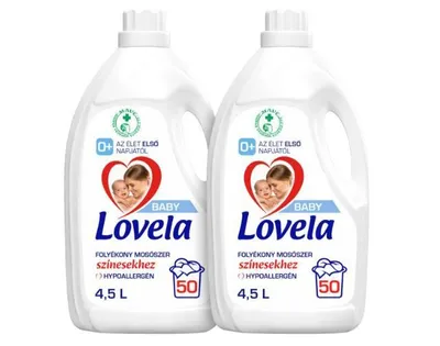 Produktbild von Lovela Baby Hypoallergenes Flüssigwaschmittel für Buntwäsche 2x4,5L - 100 Wäschen