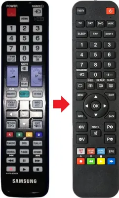 Produktbild von Fernbedienung passend für SAMSUNG UE46D5520 | UE46D5520RKXXU | UE46D5700
