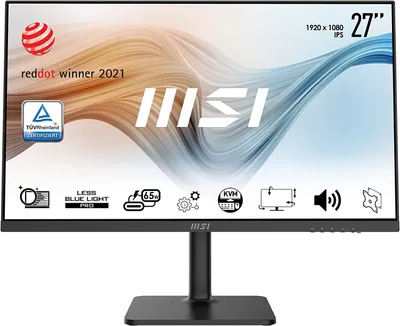 Produktbild von MSI Modern MD272PDE, 68,6 cm (27"), 1920 x 1080 Pixel, Full HD, 5 ms, Schwarz