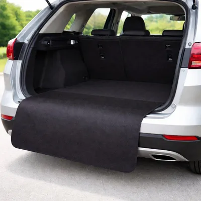 Produktbild von BigDean Ladekantenschutz 100×70 cm – wasserdichter & kratzfester Kofferraumschutz für Auto, SUV & Kombi – Stoßstangenschutz mit Klett