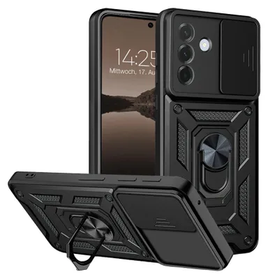 Produktbild von Armor Handyhülle für Samsung Galaxy A27 5G Kameraschutz Handy Panzer Case Cover Schutzhülle Outdoor Farbe: Schwarz