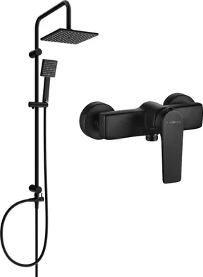 Immagine prodotto di Mexen Tord set doccia a incasso con soffione e miscelatore doccia Lynx, nero - 745940200-70
