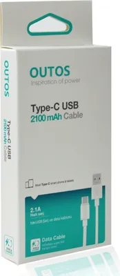 Immagine prodotto di Outtos 2.1A Cavo USB di tipo C 1M - Bianco