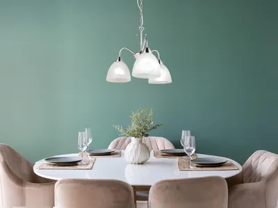 Produktbild von LED Pendelleuchte 3-flammig, Designklassiker Esstischlampe mit Glasschirmen