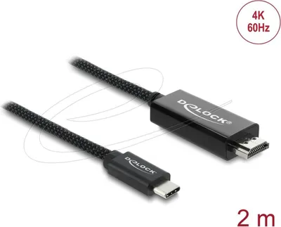 Zdjęcie produktu dla DeLOCK 81704, 2 m, USB Type-C, HDMI, Męska, Męska, Prosty