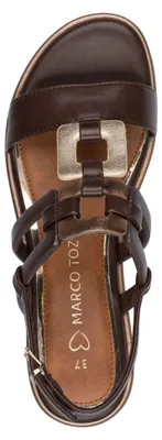 Produktbild von MARCO TOZZI Damen Sandale Sandalette allrounder bequem Synthetik 2-28106-44, Größe:41 EU, Farbe:Braun