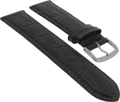 Produktbild von Minott Uhrenarmband Chiara | weiches Rindleder grau mit Naht 32284S/G, Stegbreite:28mm, Schließe:Silbern