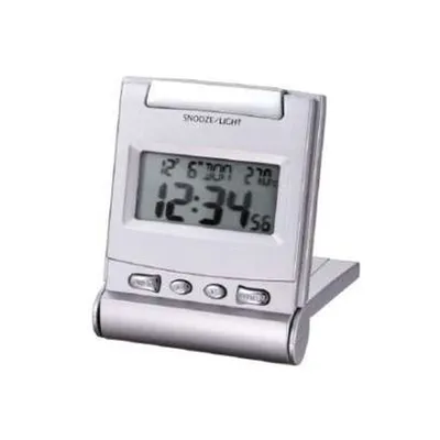 Produktbild von Technoline Travelclock silver, 69 x 20 x 90 mm, 1 x AAA: LR03, Silber
