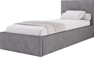 Produktbild von Moebelpaket Bett 100x200 cm, Bett Azuro S05, Polsterbett mit Stauraum, Modern Einzelbett mit Einem Metallrahmen Dunkelgrau