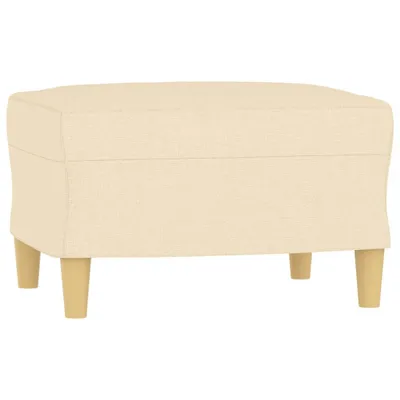 Produktbild von vidaXL Fußhocker Creme 60x50x41 cm Stoff
