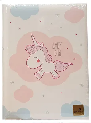 Produktbild von GOLDBUCH 11 128 21x28cm Babytagebuch Unicorn Baby Girl 44 illustrierte Seiten, ohne Textvorspann, Leinenstruktur, ohne Pergamin