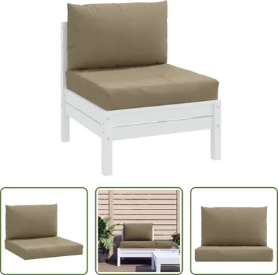 Imagen del producto de Cojines para palets, set de 2 unidades, color taupe melange, tejido