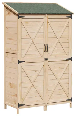 Produktbild von vidaXL Garten Shed Natur 106 x 56 x 176,5 cm Holzwerkstoff