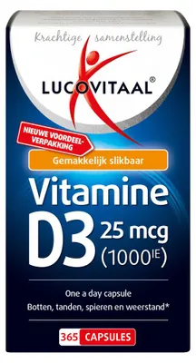 Produktbild von Vitamin D3 25 mcg 365 Kapseln MAXI POT