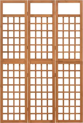 Produktbild von vidaXL Spalier/Paravent 3-teilig Massivholz Tanne 121x180,5 cm