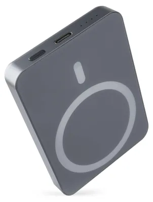 Powerbank EMOS WI 522, 5 000 mAh, 20 W+Wireless, grau