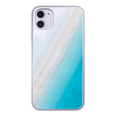 Produktbild von MuchoWow® Handyhülle Schutzhülle Hülle für iPhone 11 Strand - Meer - Blau Silikon Softcase Handy Hülle - Handytasche