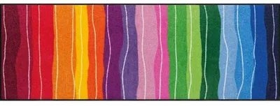 Image de Tapis de couloir lavable avec motifs ondulés 60 x 180 cm