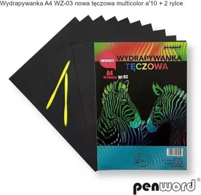 Produktbild von Regenbogen-Kratzblock A4 10 Blatt WZ-03