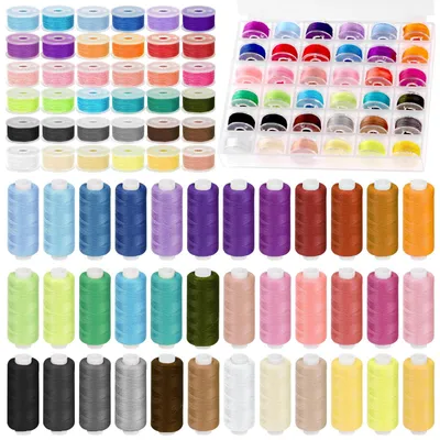 Nähmaschinen-Bobbins mit Nähgarn, 36 Stück, bunt