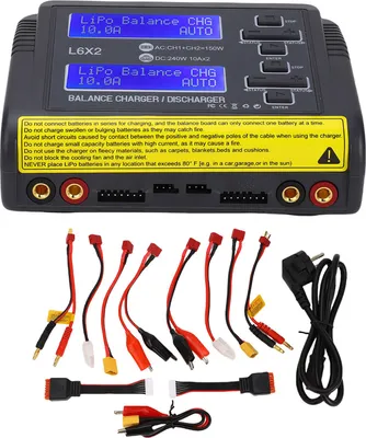 Produktbild von Lipo-Akkuladegerät Dual RC Aircraft Balance Discharge für LiPo Li Ion LiFe NiCd NiMH EU-Stecker 100-240 V