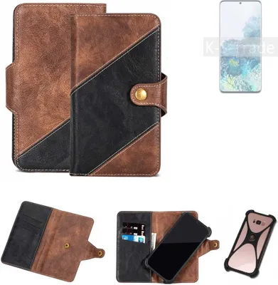 Produktbild von K-S-Trade Handyhülle Schutzhülle Bookstyle Case kompatibel mit Samsung Galaxy S20+ 5G Exynos Klapphülle Cover Hülle Schutztasche 1x