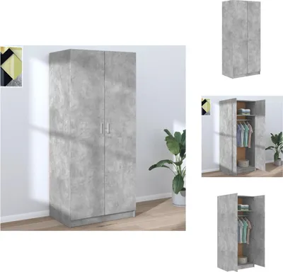 Produktbild von vidaXL Kleiderschrank Betongrau 80x52x180 cm Holzwerkstoff -  Kleiderschränke
