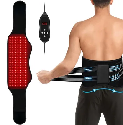 Produktbild von Rotlichttherapie Gürtel, Infrarot Lichttherapie Gürtel, 140 LED Rotlichtband mit Wärmefunktion & Timer
