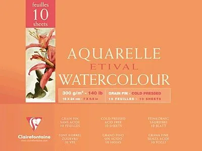Produktbild von Clairefontaine Aquablock FKorn ETI 300g 18x24 10Bl