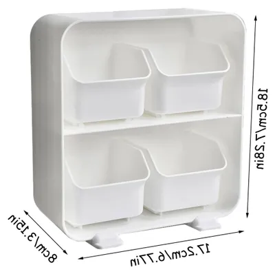 Produktbild von Schreibtisch Organizer mit 4 Schubladen - Staubdichte Aufbewahrungsbox für Büro und Zuhause